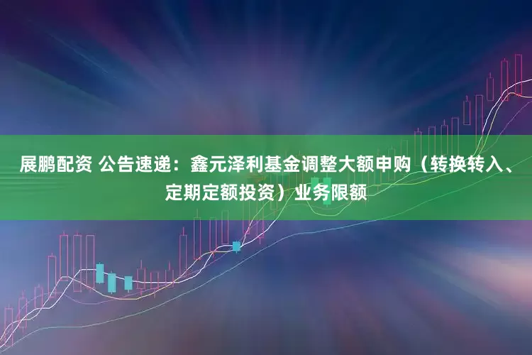 展鹏配资 公告速递：鑫元泽利基金调整大额申购（转换转入、定期定额投资）业务限额