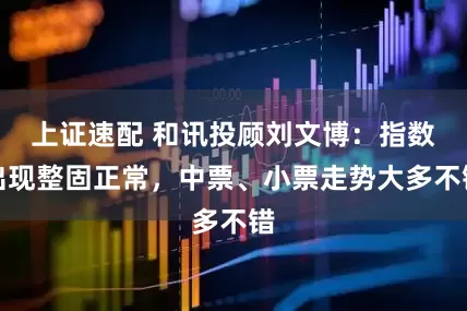 上证速配 和讯投顾刘文博：指数出现整固正常，中票、小票走势大多不错